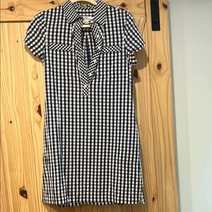 Stylish Black and White Checkered Dress